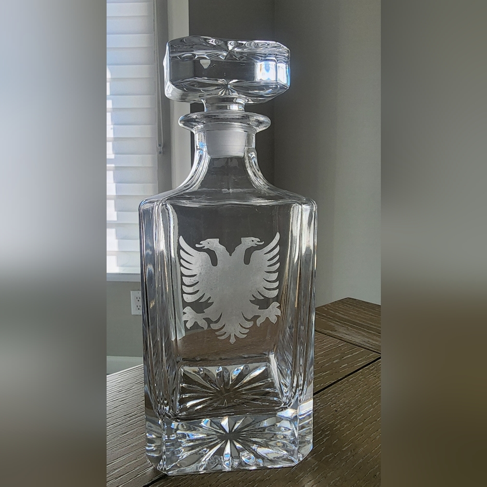 Albanian eagle flag decanter